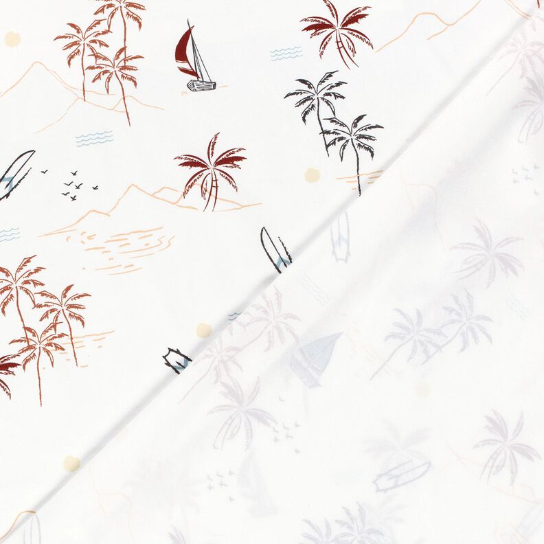 Jersey de algodão Praia tropical – marfim/cor de caramelo,  image number 4