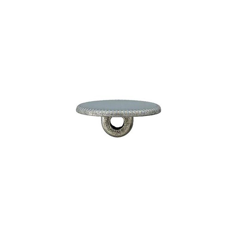 Botão metálico de poliéster Pé [ 15 mm ] – cinzento,  image number 2