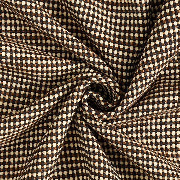 Quadrados de tecido de tela de linho grossa – azul-marinho/castanho,  image number 3