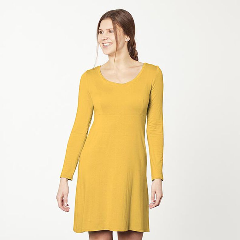 Jersey de algodão médio liso – amarelo-sol,  image number 6