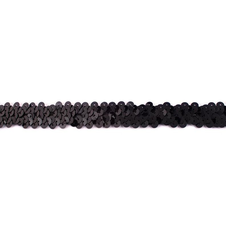 Debrum com lantejoulas elástico [20 mm] – preto,  image number 1