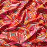 Moda de praia Tecido de viscose Pav&otilde;es e flores &ndash; laranja/bordeaux,  thumbnail number 2