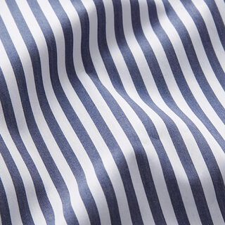 Tecido para blusas listras verticais – branco/azul-marinho, 