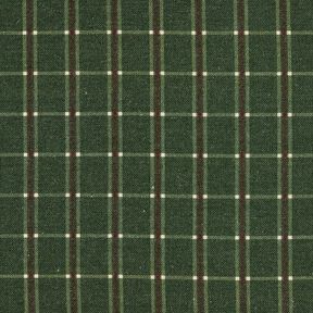 Tecido para decoração Meio linho Panamá Xadrez elegante – verde pinheiro/carmin, 
