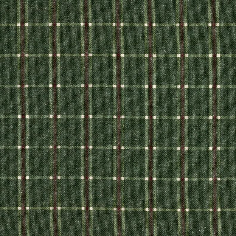 Tecido para decoração Meio linho Panamá Xadrez elegante – verde pinheiro/carmin,  image number 1