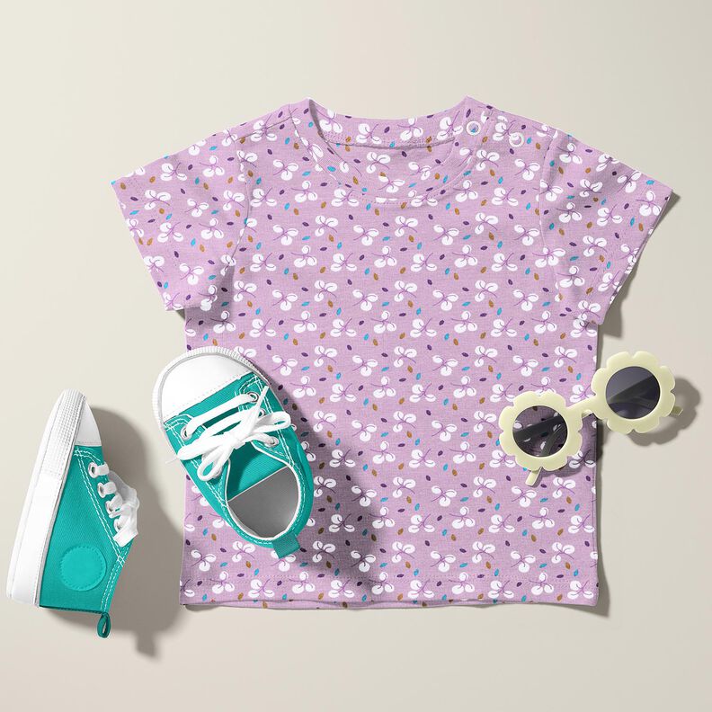 Jersey de algodão Ramos e sarapintas – lavanda,  image number 5