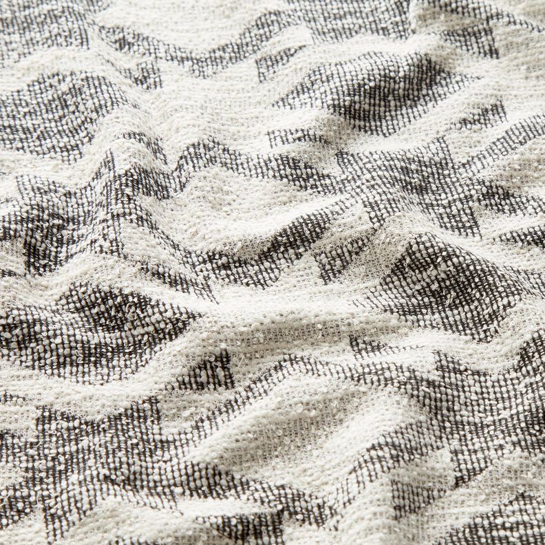 Malha boucl&eacute; chevron &ndash; preto/branco,  image number 2