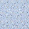 Popelina de algodão Flores delicadas – azul claro/bege,  thumbnail number 1