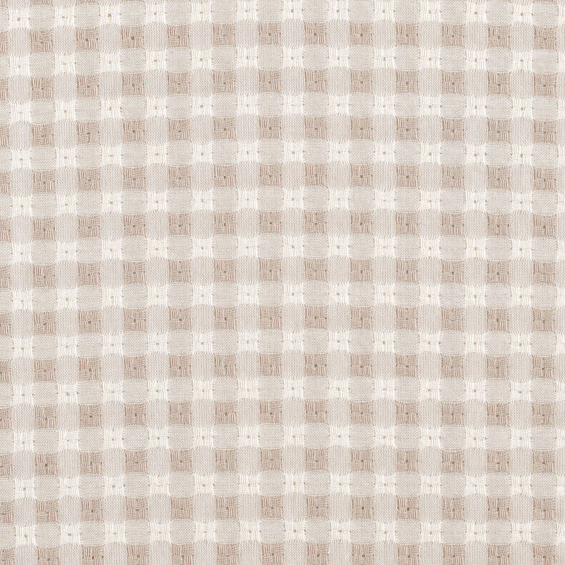 Tecido de algodão Textura xadrez – branco/caju,  image number 1