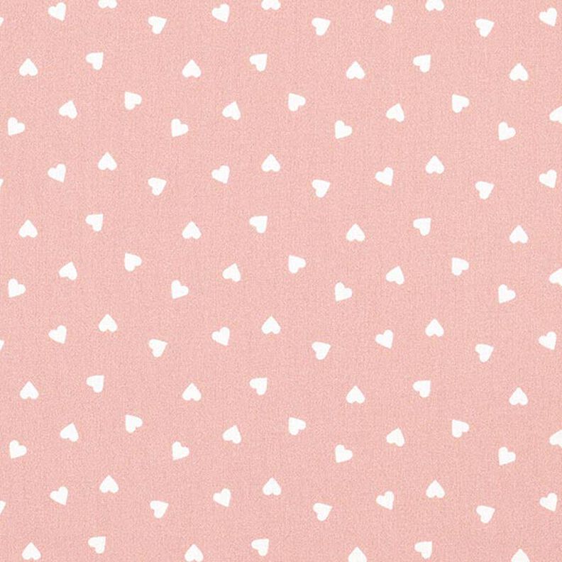 Corações espalhados de popeline de algodão orgânico – rosa embaçado,  image number 1