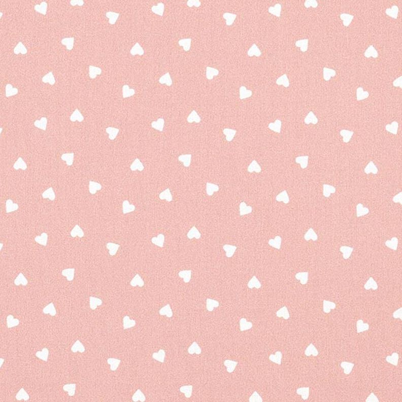 Corações espalhados de popeline de algodão orgânico – rosa embaçado,  image number 1