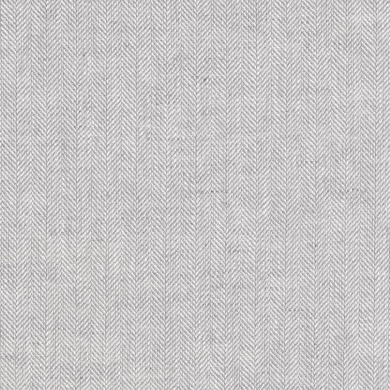 Mistura de linho e algodão Espinha de peixe – prateado,  image number 1