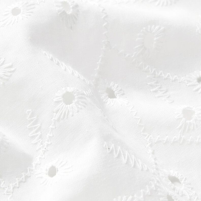 Tecido de algodão Bordado inglês Gavinhas florais – branco,  image number 2