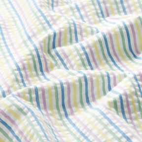 Anarruga Algod&atilde;o Mistura de riscas &ndash; branco, 