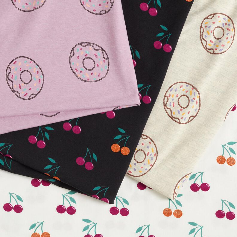 Jersey de algodão Donut Brilho | by Poppy – púrpura média,  image number 5