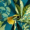 Tecido para decoração Meio linho Panamá Plantas tropicais – azul petróleo,  thumbnail number 3