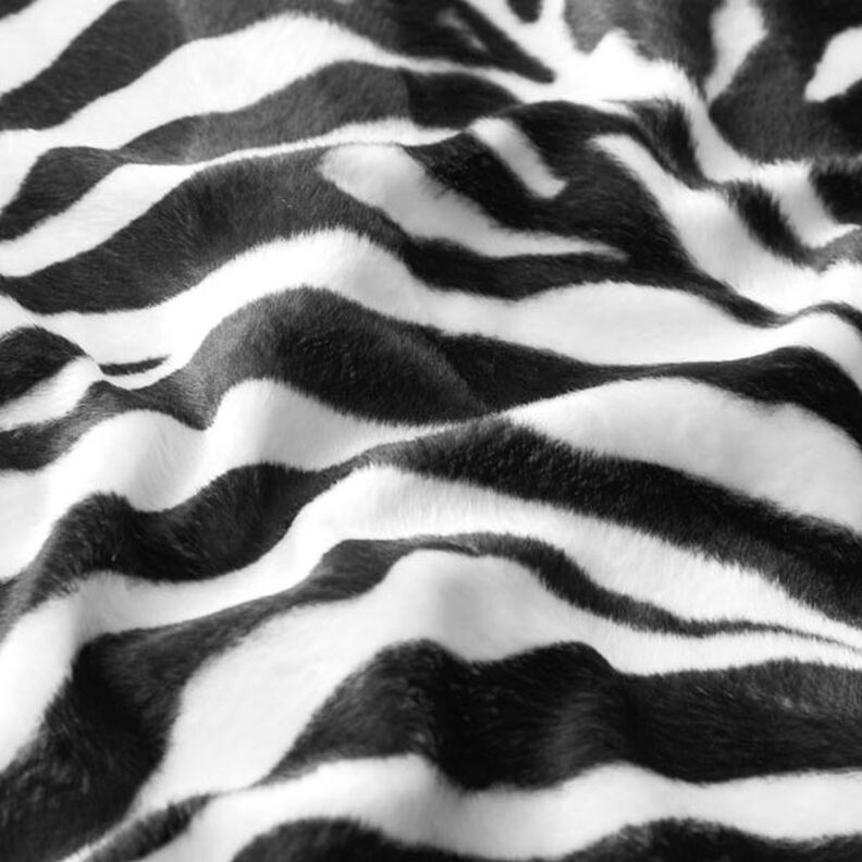 Imitação de pele zebra – preto/branco,  image number 2