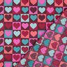 Popelina de algodão Corações Xadrez | Poppy Fabrics – bordeaux,  thumbnail number 4