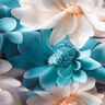 Tecido de viscose Flores de camomila Impress&atilde;o digital &ndash; natural/azul petr&oacute;leo claro,  thumbnail number 2