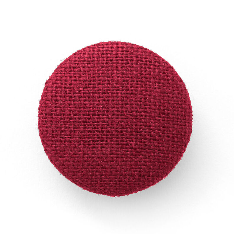 Botão forrado, Linho Medium – bordô,  image number 1