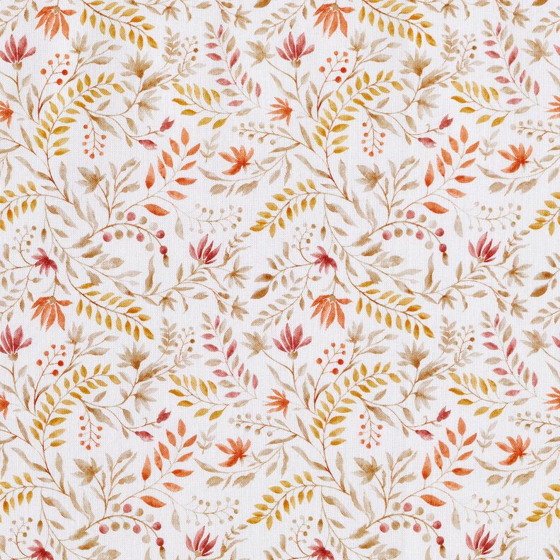 Popelina de algodão Sonho de flores Impressão Digital – branco/cobre,  image number 1