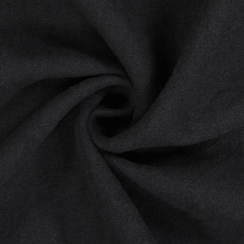 Tecido de mistura de rami lavado a pedra, qualidade pesada – preto,  image number 2