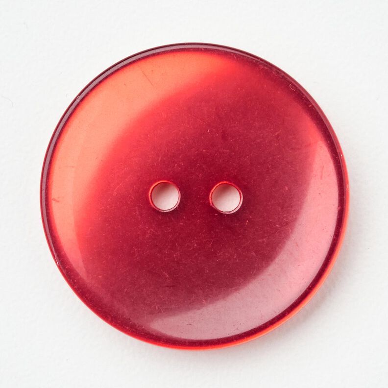 Botão de 2 furos brilhante [Ø 25 mm] – cor de malagueta,  image number 1