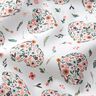 Tecido de algodão Percal Flores em corações – branco/rosa,  thumbnail number 2
