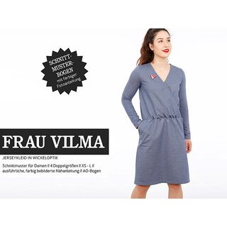 FRAU VILMA Vestido Jersey em modelo trespasse | Studio Schnittreif | XS-XXL, 