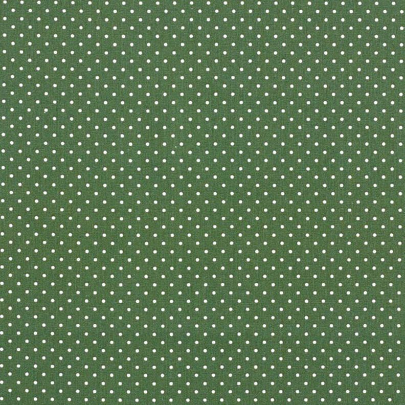 Popelina de algodão pintas pequenas – verde escuro/branco,  image number 1