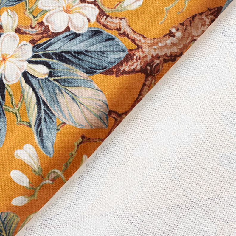 Tecido para decoração Lona Árvore florida – mostarda,  image number 4