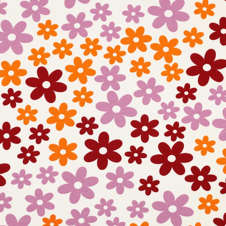 Sweater aconchegante Flores coloridas | Poppy Fabrics – branco sujo,  image number 1