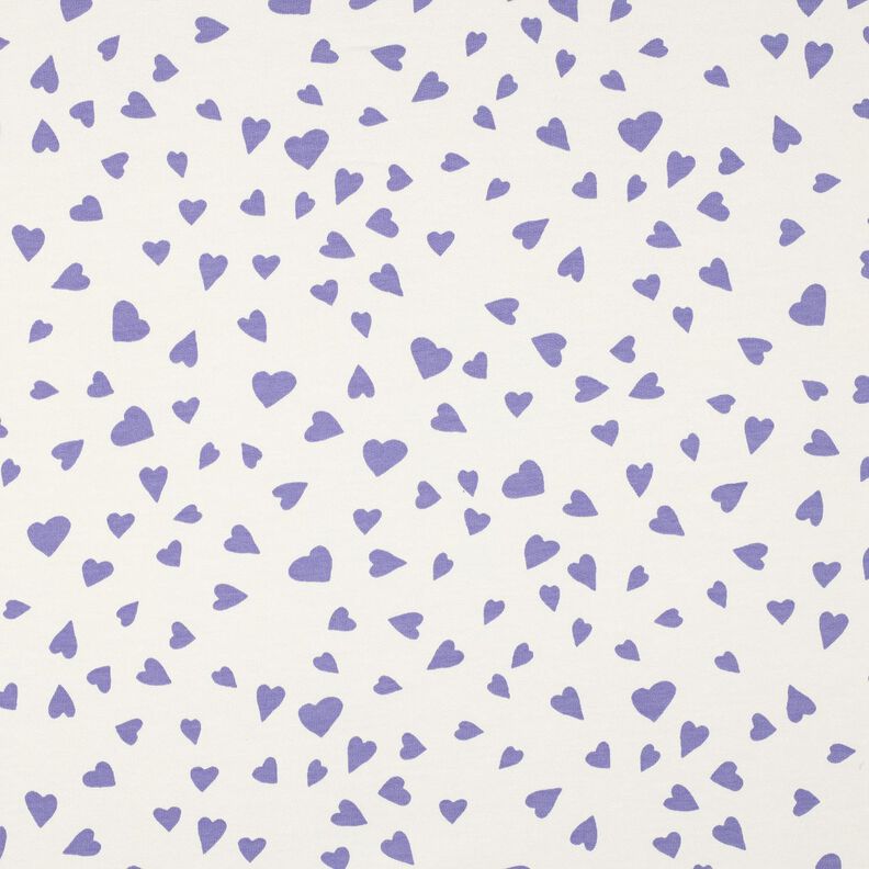 Sweat de verão Corações | Poppy Fabrics – marfim/lilás,  image number 1