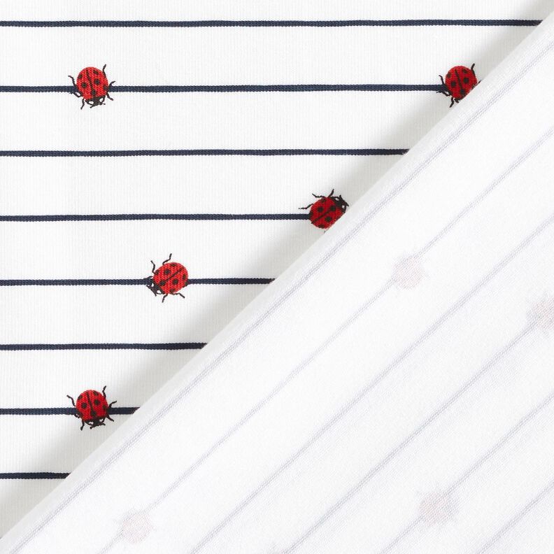 Jersey de algod&atilde;o Riscas e joaninhas &ndash; branco sujo,  image number 4