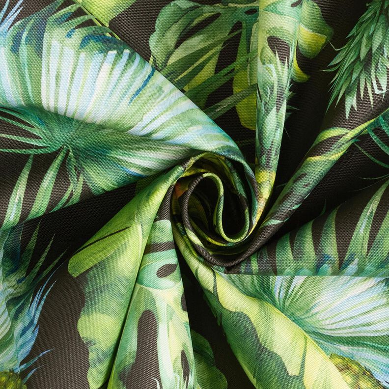 Tecido para exteriores Lona Ananás – verde grama/preto,  image number 3