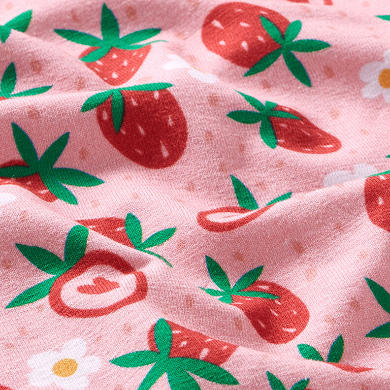Jersey de algodão Morangos doces | PETIT CITRON – rosa,  image number 2