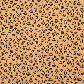 Musselina/ Tecido plissado duplo Leopardo &ndash; ouro velho/vermelho violeta m&eacute;dio, 