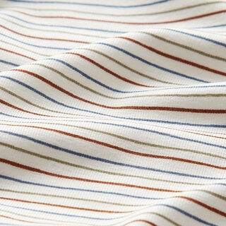 Jersey de algodão Linhas desenhadas  – branco sujo, 