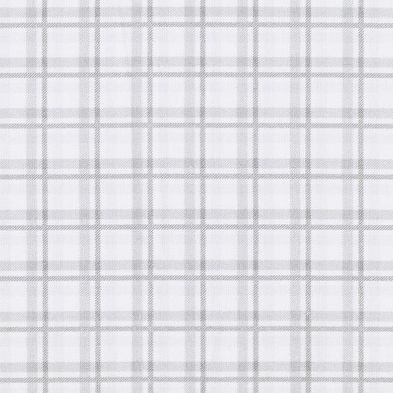 Popelina de algodão Xadrez duplo – branco/cinzento-prateado,  image number 1