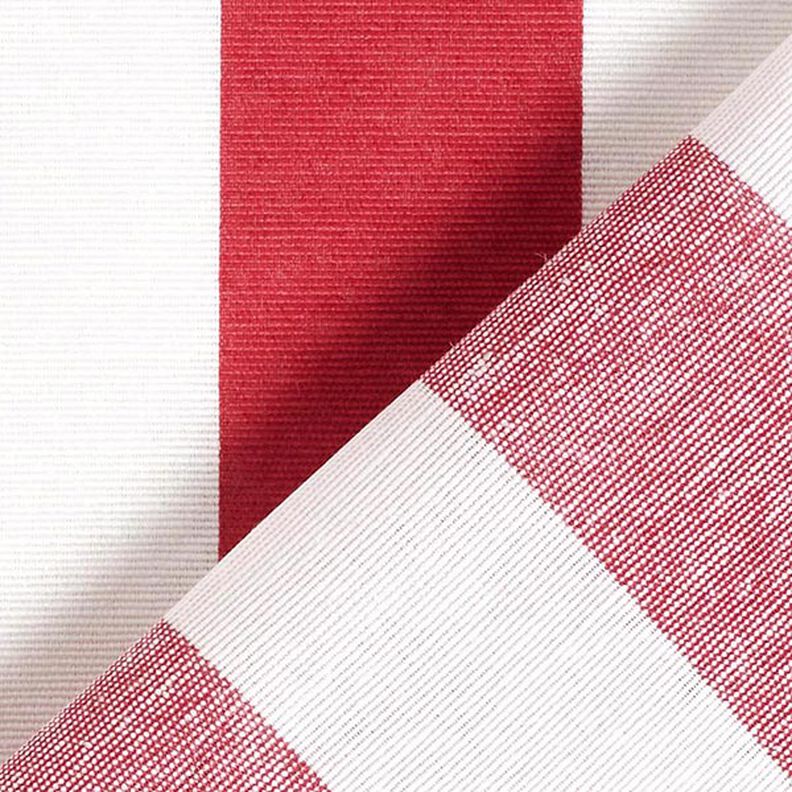 Tecido para decoração Lona Riscas – vermelho/branco,  image number 4