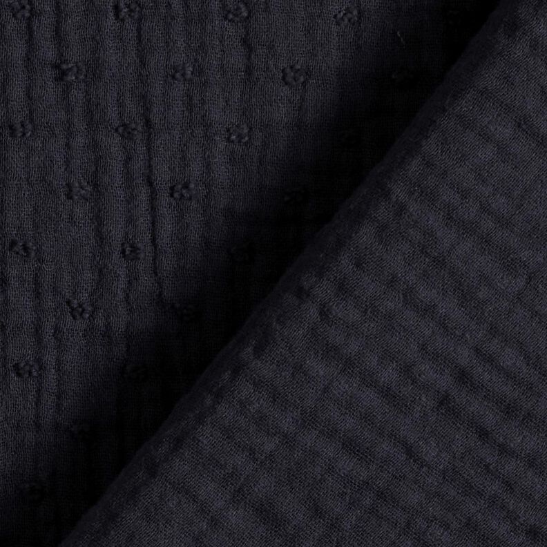 Musselina/ Tecido plissado duplo dobby – preto,  image number 4