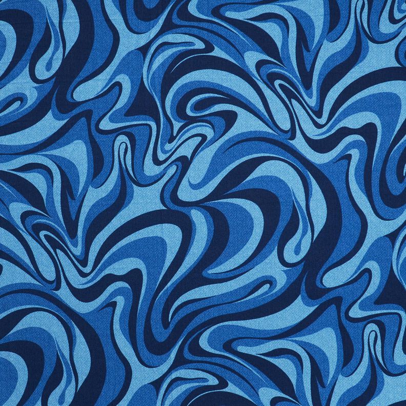 Crepe de viscose Ondas – azul-marinho/azul real,  image number 1