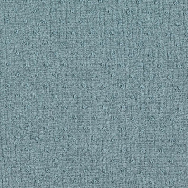 Musselina/ Tecido plissado duplo dobby – azul aço,  image number 1