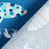Tecido de algodão Cretone Peixes abstratos – azul,  thumbnail number 4
