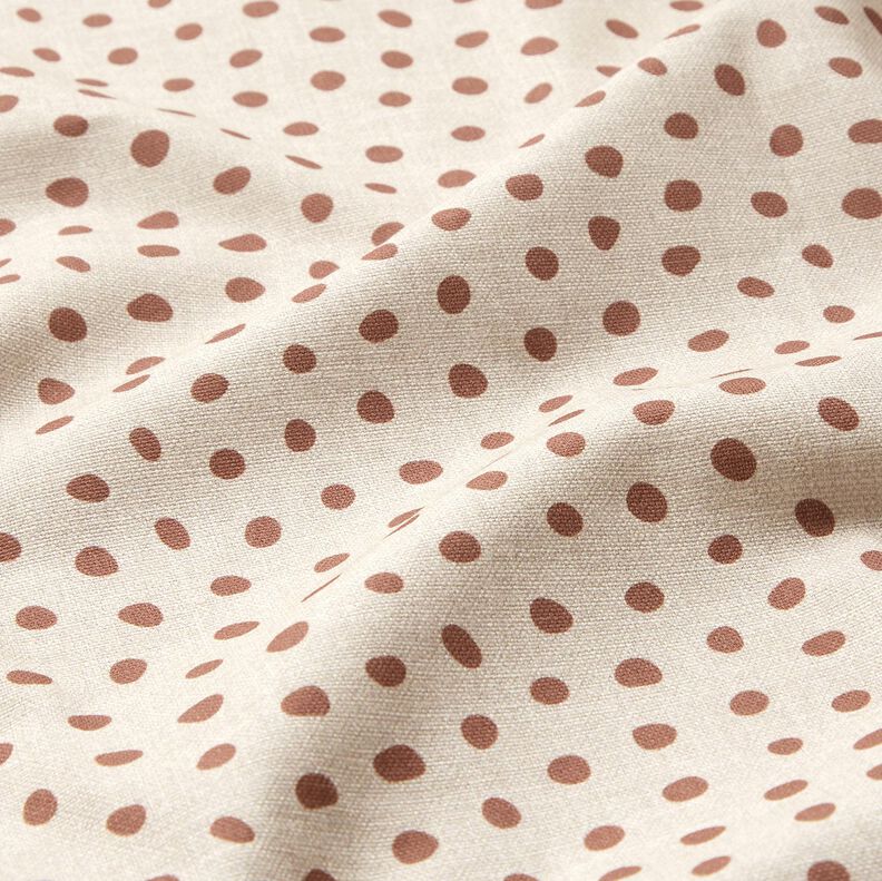Tecido para decoração Meio linho Panamá Pintas soltas – castanho claro/caju,  image number 2