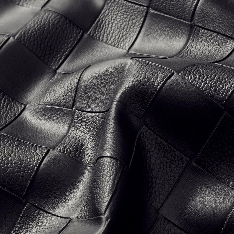 Imitação de pele Imitação de vime – preto,  image number 2