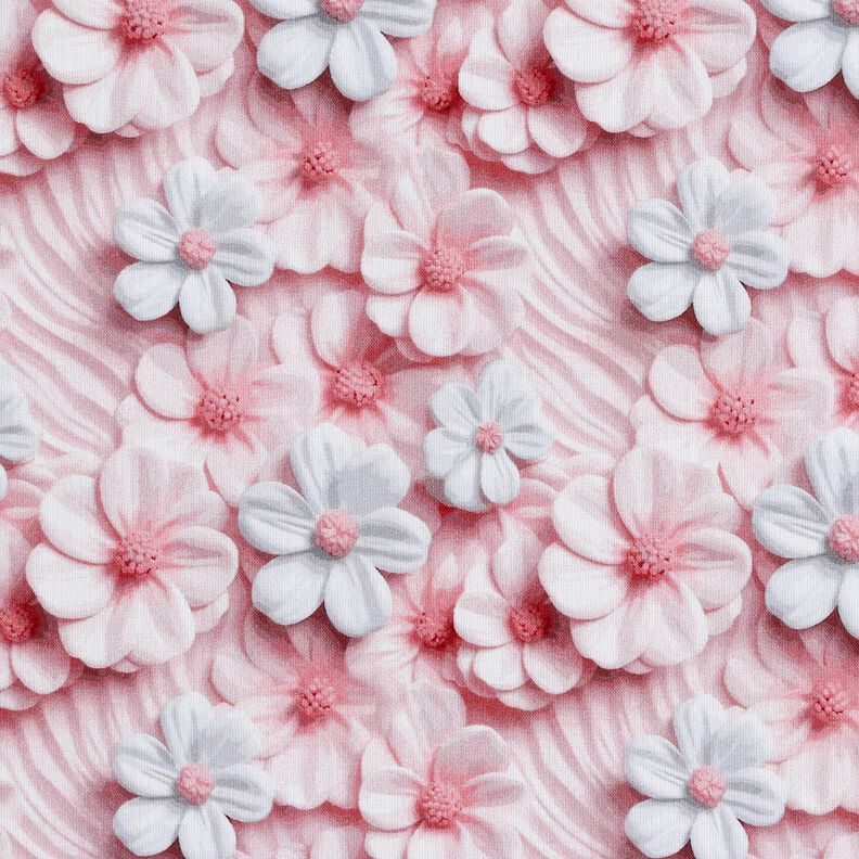 Popelina de algodão Flores de açúcar Impressão Digital – rosa-velho claro,  image number 1