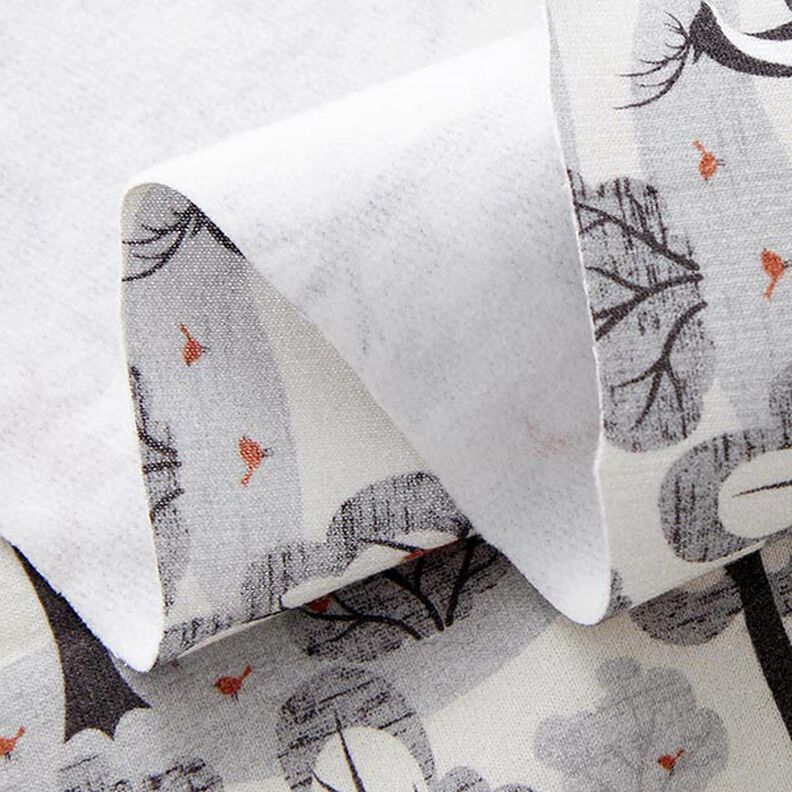 Sweatshirt cardada Animais da floresta abstratos Impressão Digital – cinzento-névoa,  image number 3