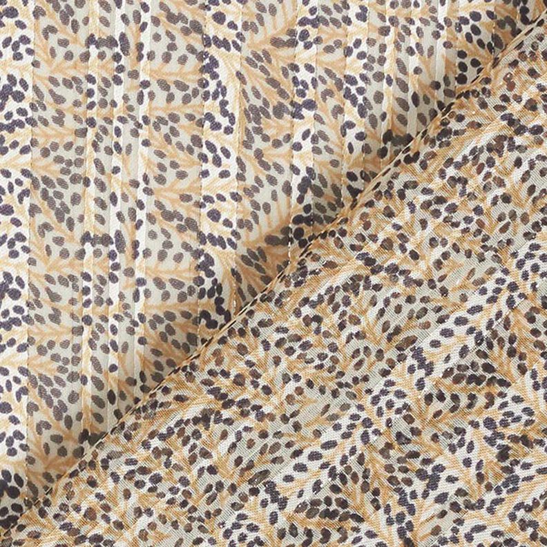 Chiffon de cetim e Ramos de arroz às riscas brilhantes – branco sujo,  image number 4