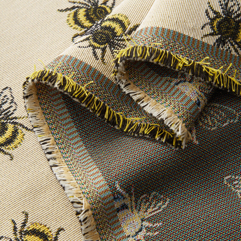 Tecido para decoração Gobelina Enxame de abelhas – bege claro/amarelo,  image number 3